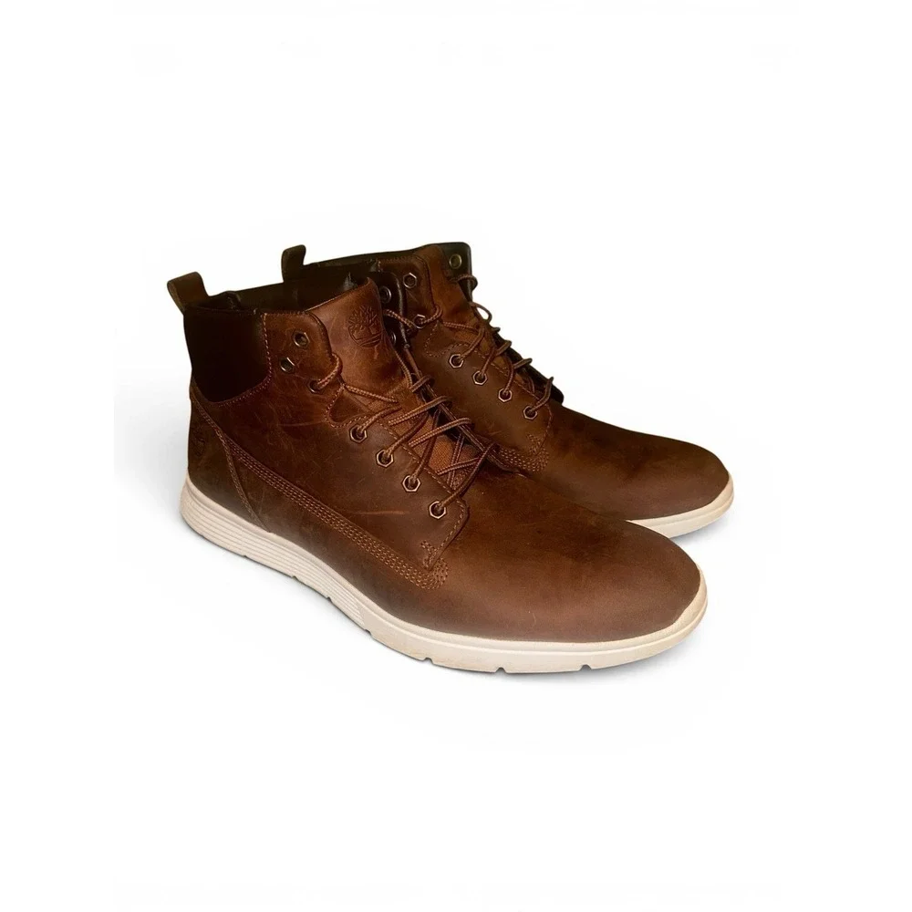 Timberland Killington Chukka Brown Full Grain Leather Sneaker Boots Mens Sz 11